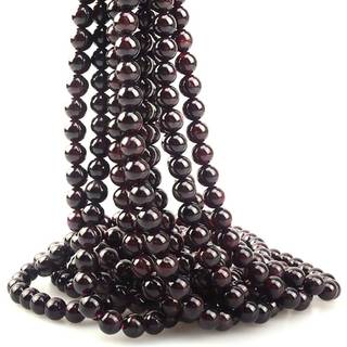 ICAI perler 4mm Natural Garnet Gemstone Round Loose Stone Perles til smykker Making DIY Crafts Design 1 Strand 15 """" Appr.98-100pcs