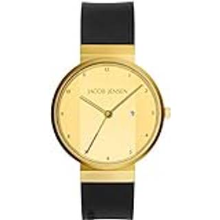 Jacob Jensen 745 Damenuhr Quarz Schwarz/Goldfarben