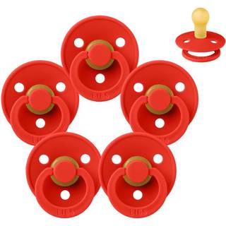 BIBS Rund Colour Sut - Sampak - 5 stk. - Str. 1 - Candy Apple