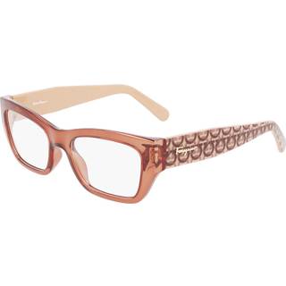 Ferragamo Kvinde SF2922 232 Optiske stel Plast Transparent brun Firkantet