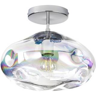 Loftlampe Amora i iriserende glas