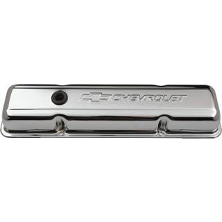 Profform 141-102 SBC Chrome Bowtie Valve Cover - kort med baffel