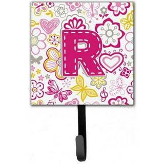 """" Caroline's Treasures CJ2005-RSH4 Letter R Blomster og sommerfugle lyserøde snor eller nøgleholder lille flerfarvet """"