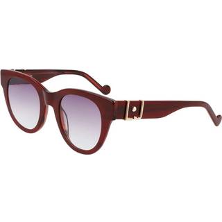 Liu Jo Kvinde LJ747S 603 Solbriller Acetat Bordeaux Violet Rund Skygge
