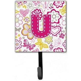 """" Caroline's Treasures CJ2005-SUSH4-brev U Flowers and Butterflies Pink Leash eller Key Holder Small Multicolor """"