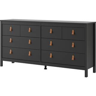 Madrid Dobbelt kommode 4+4 skuffer - Mat Sort