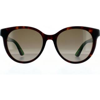 Gucci Kvinde GG0702SKN 003 Solbriller Acetat Havana Brun Cat Eye Skygge