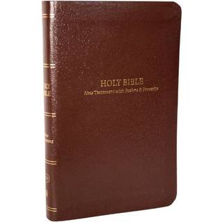 KJV Holy Bible: Pocket New Testament with Psalms and Proverbs, Brown Leatherflex, Red Letter, Comfort Print: King James Version
