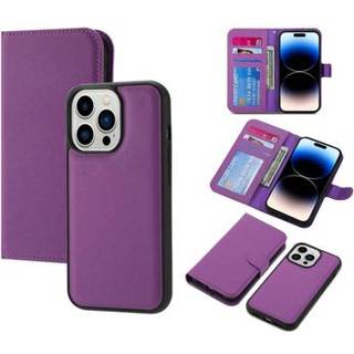 iPhone 14 Pro Detachable Pung Taske - Lilla