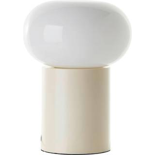 Daeny bordlampe med glasskærm, beige