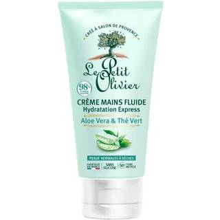Express fugtgivende håndcreme - Aloe Vera og grøn te af Le Petit Olivier for kvinder - 2,5 oz creme