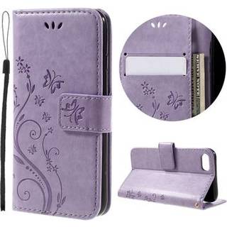 iPhone 7/8/SE (2020)/SE (2022) Butterfly Series Flip Cover med Pung - Violet