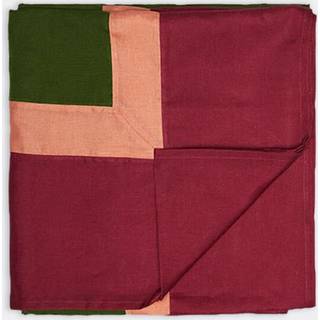 La DoubleJ Table Linens - 'Rainbow Bosco' tablecloth, large in green 100% LINEN