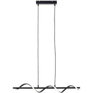Eunice LED-pendel, længde 80 cm, sort, metal