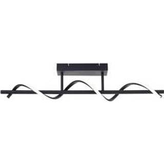 LED-loftslampe Eunice, længde 80 cm, sort, metal