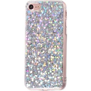 iPhone SE (2022 / 2020) / 8 / 7 Glitter Bagside Cover - Sølv