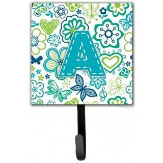 """" Caroline's Treasures CJ2006-Ash4-brev A Flowers and Butterflies Teal Blue Leash eller Key Holder Small Multicolor """"