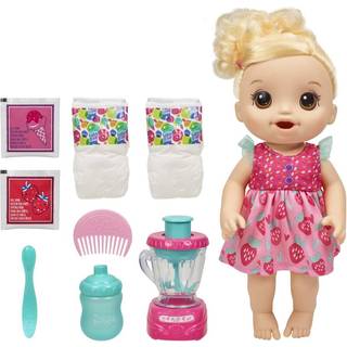 Baby Alive Magisk Mixer Babydukke – Jordbærshake med ægte legetøjsblender, medfølger ske og kam