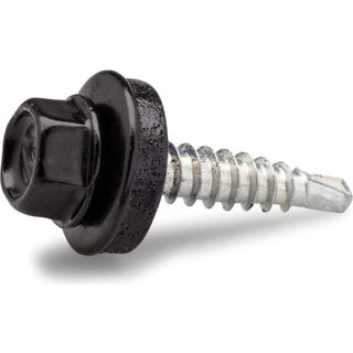 FAST farmerskrue med borespids, sort, 4,8 x 20 mm - 100 stk.