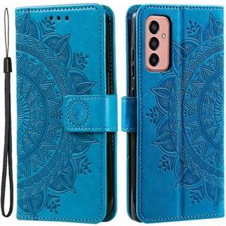 Samsung Galaxy A14/A14 5G Mandala Series Etui med Pung - Blå