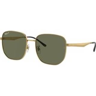 Ray - Ban Unisex RB3713D 001/9A Solbriller Metal Guld Grøn Geometrisk Polariseret