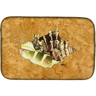 """" Caroline's Treasures Shell Dish Drying Mat 14 """" """" X 21 """" """" Multicolor """"