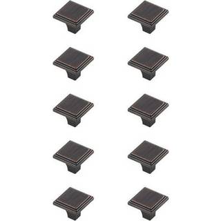 Wilow 1 """" Olie-rubbed Bronze Square Knob Multipack (S?t p? 10)