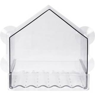 Nature's Way Win-3 Clear View Window Bird Feeder With Strong Sugtion Cups Transparent Outdoor Wild Bird Seed Feeder and D? Cor 2 Cup Capacity Cle