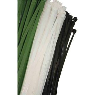 Kabelbinder pakke | 300x4.8 mm | 100stk | Kabel strips | Hvid