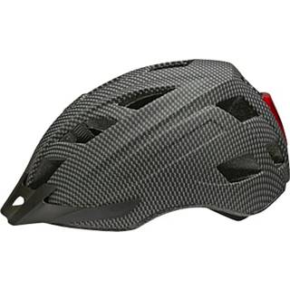 CSI cykelhjelm med lys - carbon (På lager i varehus)
