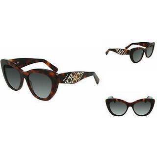 Ferragamo Kvinde SF1022S 214 Solbriller Acetat Havana Grå Cat Eye Skygge