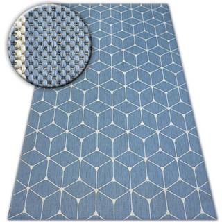 Sisaltæppe SISAL FLAT 48721/591 KABLER 3D blå 140x200 cm