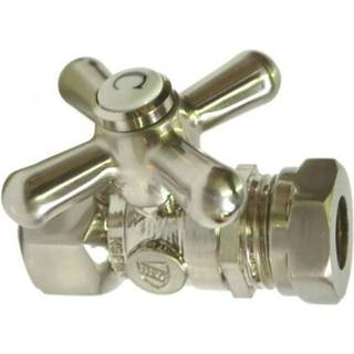 Kingston Brass CC44158X kvart drejningsventiler (1/2-tommer FIP X 1/2-tommer og 7/16-tommer O.D. Slipled) B?rstet nikkel