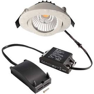 Forsænket loftlampe Dione, IP44, 3.000 K, hvid, dæmpbar