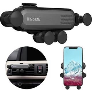 Universal Gravity Mobilholder til Luftkanal til Smartphone - Sort