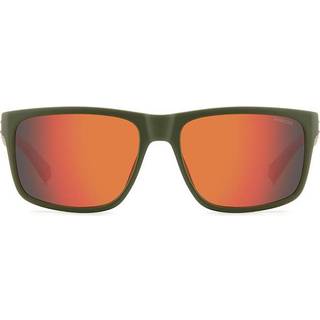 Polaroid Mand PLD 2149/S TBO/OZ Solbriller Polycarbonat Grøn Rød Firkantet Polariseret Skygge