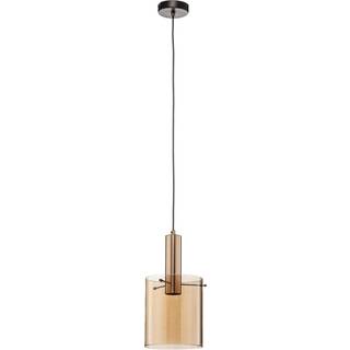 Glas hængelampe Calena Alfa, dæmpbar, Messing/guld, Stue/spisestue, Glas