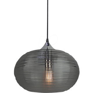 Diamantskåret glas - pendellampe, sort, Ø350, E27