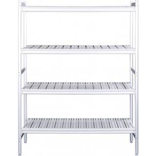 SARO Aluminiumshylde med plastgitre 475x1946mm - kun hylde
