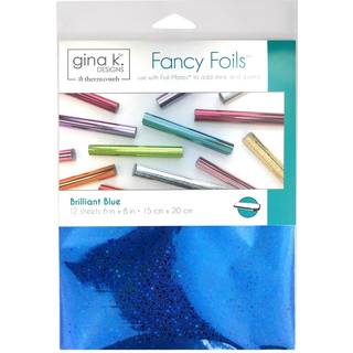 Gina K Designs Fancy folie 6 """" X8 """" 12/PKG-Brilliant Blue Holographic