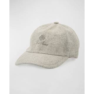 Loro Piana Logo cashmere baseball cap - grey - S