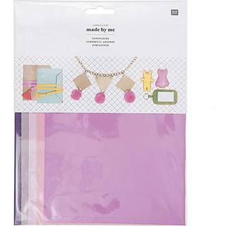 Kunstleder Set Girly 14,8x21cm 5 Stück - Rosa-Lila Mix