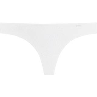 Calvin Klein Sheer Marquisette Lace Thong - White - X-Large