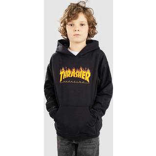 Thrasher Flame Logo Hættetrøje Børn Sort