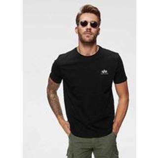 ALPHA INDUSTRIES Herren T-Shirt schwarz