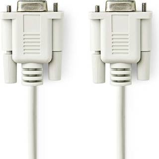 Nedis Nulmodemkabel | D-SUB 9-Pin hun | D-SUB 9-Pin hun | Nikkelplateret | 2.00 m | Runde | PVC | Elfenben | Label