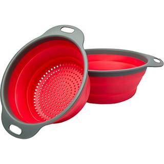 Ultimate Kitchen Silter Sæt på 2 - Sammenfoldelige silikonekolandere til let opbevaring af Comffify - Brug med pasta og grøntsager eller som en f