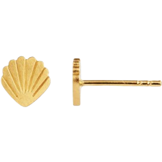 Petit Shell Earring Piece - Gold - Stine A - Guld One Size