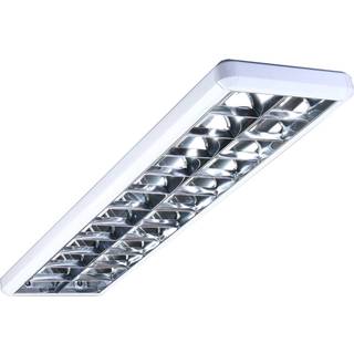 G & L Handels GmbH Gitterindbygningslampe 432, hvid, længde 124,5 cm dæmpbar, Hvid/opal, Arbejdsværelse, Metal, Moderne