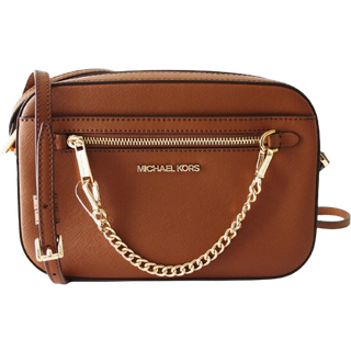 MK Jet Set Large Saffiano Leather Crossbody Bag - Brown - Michael Kors - ONE SIZE